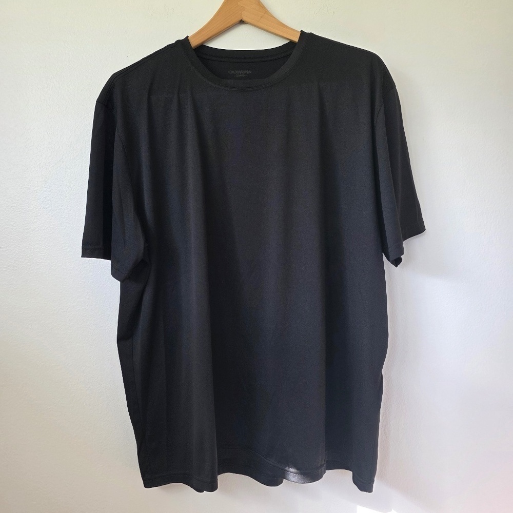 Olympia Sports Men's Black Performance Short Sleeve T Shirt - XL